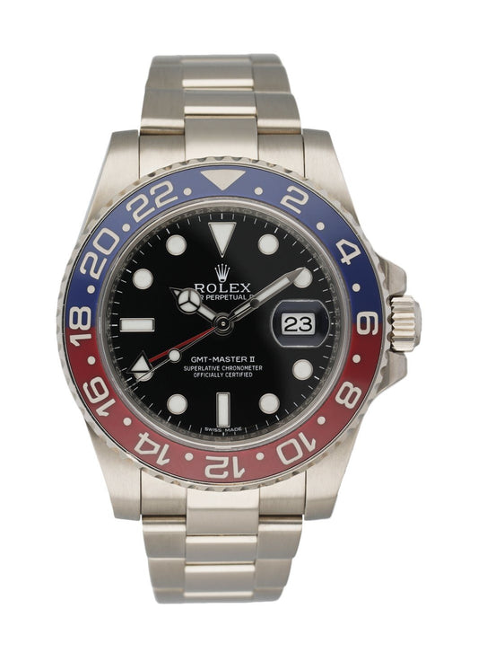 Rolex 116719 GMT-Master II 18K White Gold Pepsi Ceramic Bezel Men's Watch